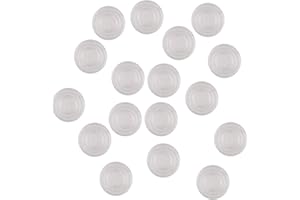 GeKLok - Lote de 50 protectores de mesa de cristal, almohadillas de goma y discos de plástico para mesa de cristal, parachoques adhesivos redondos transparentes