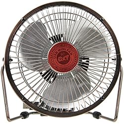 BXT® Mini Ventilateur de Sol USB Refroidissement Ventilo Portable Ventilateur Table Silencieux Electrique Ventilateur Brasseur d'air Ventilateur Entièrement en Métal Mini Fan Desk Ventilo Sécurité Fan Cool Soutien sur Table Extérieur et Intérieur Style Classique (6 pouce )