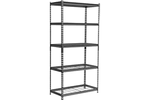 Rhino Racking - 5 Tier Heavy-Duty Boltless Wire Shelving Unit - 1000kg Load Capacity - 183 x 90 x 45 cm (2 Bays)