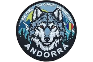 TS TACTICAL STORE Écusson PVC ANDORRE Patch 3D PVC Scratch Hook Loop 80 mm | Broche patch MILITAIRE Scratch Hook Loop 3D pour sacs à dos militaires | Idéal outdoor, randonnée, airsoft, survie | TS-PTCH-ANDOR