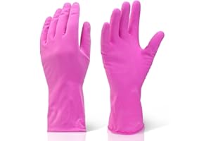KEBONDS 2 Pairs Of Extra Large Industrial Cleaning & Washing Up Rubber Gloves Pink - XL. Comes With TCH Anti-Bacterial Pen!