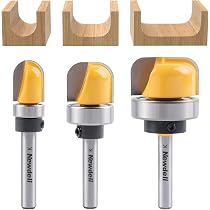 Cove Box Fräser-Set Aus Vollhartmetall – 4-teilig, 1/4 Zoll Schaft, Für Halbrunde Nuten