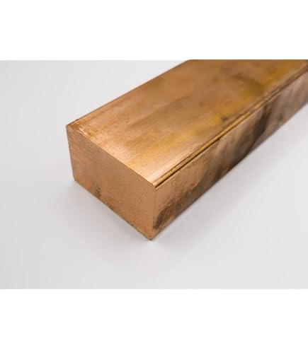 Koperen stang Cu99,9 vierkant, randafmetingen: 6-30 mm lengte 50-2000 mm massief materiaal, 4-kant profiel, vierkante staaf, 4kant, modelbouw, constructie (lengte: 50 mm = 5 cm, 8x8 mm