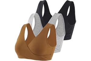 COLOMI Biustonosz do karmienia piersią dla kobiet w ciąży bez fiszbin bawełniany do spania