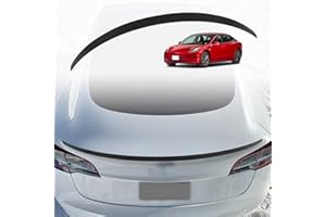 AOSKonology for Tesla Model 3 Spoiler Wings OEM Style ABS Carbon Fiber Pattern for 2020-2023 Tesla Model 3 Rear Trunk Spoiler Lip Tail Wing Rear Trunk Lid（Model 3,Matt Black）