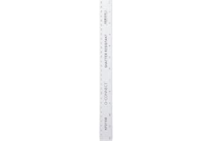 Q-Connect Ruler Shatterproof 300mm Clear (Inches on one side and cm/mm on the other)