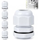 LiangSanXin 25 Cable Glands M20 IP68 White Cables 6mm-12mm | Waterproof compression connectors, includes locknut and washers,