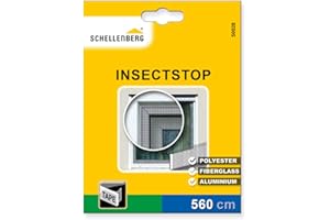 Schellenberg 50028 sangle de fixation blanche pour moustiquaires en polyester, fibre de verre et aluminium, 5,6 m