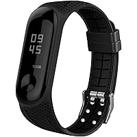 Rapidotzz Strap for Xiaomi MI Band 3 and Band 4 for MI3 and MI4, Black
