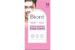 ‎BIORÉ Face & Nose Tiefenreinigung Pore Strips von Biore f-r Unisex - 14 Pc 7 Gesicht Pore Strips, 7 Nase Pore Strips