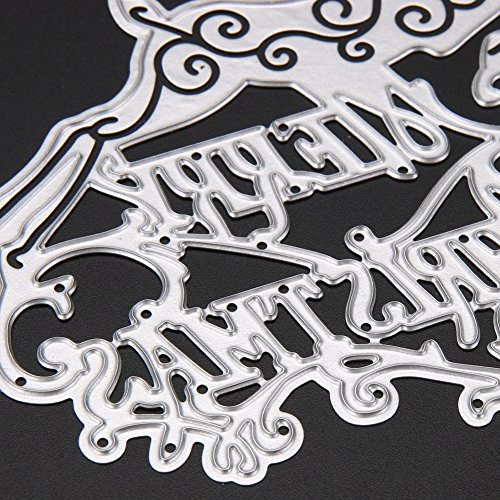 Demiawaking Metall Weihnachten Hirsch Form Stanzschablonen Metall Schneiden Schablonen für DIY Scrapbooking Album, Schneiden Schablonen Papier Karten Sammelalbum Dekor - 3