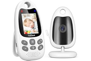Babyövervakare med kamera 2.0'' Babyövervakare med kamera, TakTark Babyövervakare Video och ljud med nattsyn och vaggvisor, VOX-funktion, intercom-funktion, temperaturövervakning