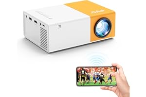 PVO Projecteur WiFi Portable, Smartphone Peut Miroir sans Fil au Vidéoprojecteur, Rétroprojecteur Compatible avec Smartphone/Tablette/Laptop/TV Stick/Type-C/USB (Projecteur YG300ProMax)