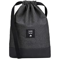 CALACH Turnbeutel Mit Kordelzug – Großes Sport- & Yogabag Mit Reißverschlusstaschen Für Damen & Herren