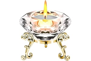 URCheers 8 cm - Expositor de Cristal Transparente con Base de Cristal Transparente - para decoración del hogar, Boda, Cena, Fiesta, Platos