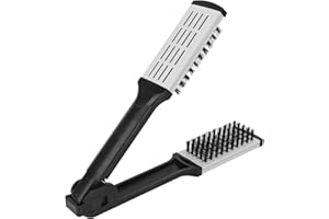 ‎EJOYOUS Doppelseitige Bürste, Haarglättungskamm Haarglätter Bürste Wildschweinborsten Bürste Haarentwirrbürste Haarkamm-Glättklemme Haarstyling-Bürste für Zuhause