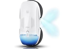 ‎FMART Fmart T10Pro Window Cleaning Robot Automatic Two-Way Spray System with Triple Safety System, Intelligent Navigation, Remote Control, for All Smooth Surfaces, with 10 Wipes