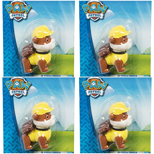 Preisvergleich Produktbild 4 Stück Paw Patrol 3D Puzzle Radierer Mitgebsel