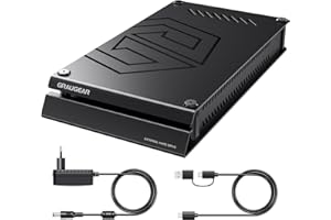 ‎GRAUGEAR GRAUGEAR | 6TB External Hard Drive in Aluminium Housing for Playstation® | Formatted for PS4 and PS5 | 6TB HDD | 3.5 Inch | USB-C | USB-A | with Power Supply | G-3504-6TB (6, TB)