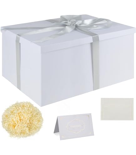 Forbabe Geschenkbox Mit Deckel – 30x30x25 Cm, Premium Schwarze Box In Groß, Inkl. Schleife, Grußkarte & Füllmaterial