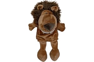 Proumhang Hand Puppets With Full Body for Kids,Animal Hand Puppets Farm Theme Puppets Toys Set,Plush Pretend Toys Zoo Friends Puppet Theatre with Movable Open Mouth,35cm,Brown Lion