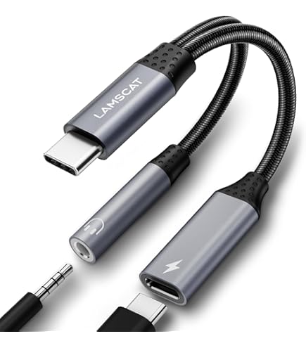 Dalimee USB C Adapter - 2in1 Kopfhörer & 60W Ladefunktion Für IPhone 15/16
