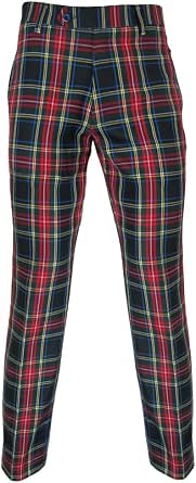 Murray, pantaloni da golf scozzesi, con tartan Black Stewart rosso, interno  gamba 78,7 cm : Amazon.it: Abbigliamento