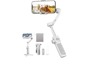 FeiyuTech Vimble 4 [Officiel] Stabilisateur Smartphone,Suivi 4.0 AI,Stabilisateur Pliable à 3 Axes pour VLOG,Reels,Youtube&TikTok,Live Stream,Compatible iPhone/Android,Barre d'extension Intégrée