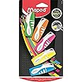 Maped Fluo Peps Mini Highlighters, Assorted Colors, Pack Of 5 (742728)