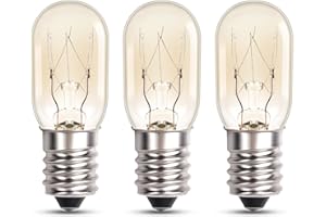 BLAKAPOO T20 E14 Salt Lamp Bulbs, Scentsy Warmer Bulb Warm White 2700K Dimmable 220-240V, E14 SES Screw Fridge Bulb, for Microwave Oven Bulbs, Sewing Machine, Wax Burner Bulbs, 3 Pack