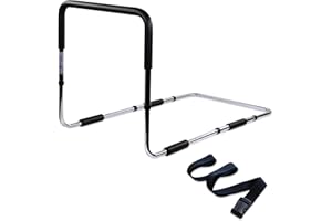 Mobiclinic®, Barandilla Cama Adultos, Altura Regulable, Sistema de Seguridad Extra para el Somier, Agarre Acolchado, Fácil Montaje, hasta 130 kg, Ayuda para Movilidad Reducida, Acero, Diana