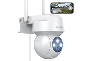 TOAIOHO 2K Cámara Vigilancia WiFi Exterior/Interior, Cámara Vigilancia, Visión Nocturna Colorida, Protección Completa de 360 