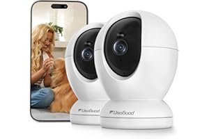 usogood 4MP Telecamera WiFi Interno, Rilevamento e Tracciamento del Movimento e Sirena, 2.4G&5G WiFi Videocamera Sorveglianza Interno 360° per Bambini/Animali con Visione Notturna, Audio Bidirezionale