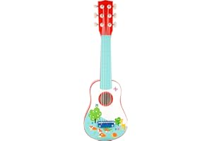 Small foot 10725 guitare en bois pour enfants, le premier instrument de musique, favorise l'apprentissage de la musique, dès l'âge de 3 ans