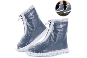Casenly Cubrezapatos Impermeables, Cubrecalzado Impermeable Cubierta del Zapato Reutilizable Antideslizantes Zapatos a Prueba de Agua Cubierta Cubrebotas de Lluvia para Lluvia, Nieve, Barro XL