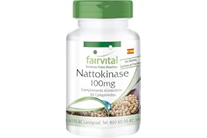 Fairvital | Nattokinase 100mg - 2000 FU - VEGANA - Dosis elevada - 90 Comprimidos - Calidad Alemana