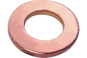 AERZETIX - C57232 - Set di 10 rondelle piatte in rame M8x15mm - spessore 1.5mm - per bullone M8 - DIN 125