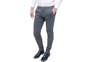 Evoga Pantaloni Uomo Class Slim Fit Primavera Estate Casual in Cotone