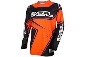 O'NEAL Element Racewear Jersey Schwarz Orange MX MTB DH Trikot Motocross Offroad, 0028-40, Größe
