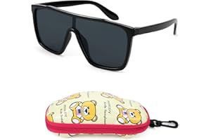 FEISEDY Occhiali da sole per bambini cool occhiali rettangolari per ragazzi e ragazze 3-10 anni con protezione UV400 B2812