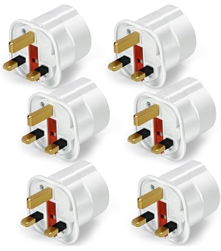 Adattatore Da Spina UK A Europea Con Messa A Terra Cable Matters | Tipo F Per Viaggi In Germania, Francia, Spagna | Supporto 13A, 250V – Custodia Inclusa