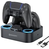 NEWDERY Cargador para Mando PS5, Rápido Cargador Mando PS5, estación de…
