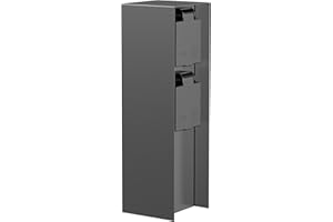 ledscom.de Presa di corrente POMI per esterni, IP44, 2 vie, acciaio inox, antracite, angolare, 23 cm