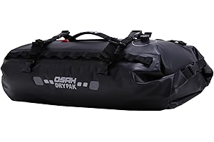 Greanthour Sacchetto asciutto moto-Borse da sella impermeabili per motociclette e bagagli con chiusura a rullo，Grande Spazio di Immagazzinaggio，Escursionismo, Ciclismo, Viaggio(Nero, 20L)