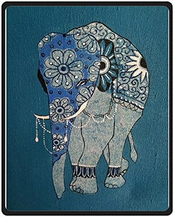 DOUBEE Custom Soft Warm Elephant 100% Fleece Picnic Festival Blanket 40" x 50"