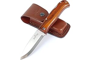 JEO-TEC Nº17 Navaja de Bushcraft Campo Supervivencia Caza Monte Outdoor - Sandvik 14C28N - Fabricado en España