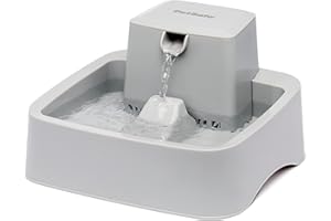 PetSafe 3,7 Liter Trinkbrunnen Drinkwell für Hunde und Katzen, Duales Filtersystem, aus BPA-freiem Kunststoff, Grau