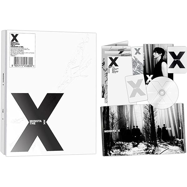 Album Mini MONSTA X – The X (Version Unknown X) – CD + Cadeaux Précommande – Édition Limitée