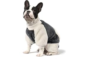 NAMSAN Maglione invernale per cani di piccola taglia, con design tascabile, in pile caldo, per cani di piccola taglia, grigio, XL