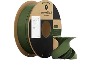 ‎KEXCELLED Filament kexcelled Matte PLA, Matowe Wykończenie, Kolory Morandi, 1,75mm+/-0,03mm, Szpula 1kg(2,2funta), Pasuje do Większości Drukarek FDM, Zieleń Oliwkowa